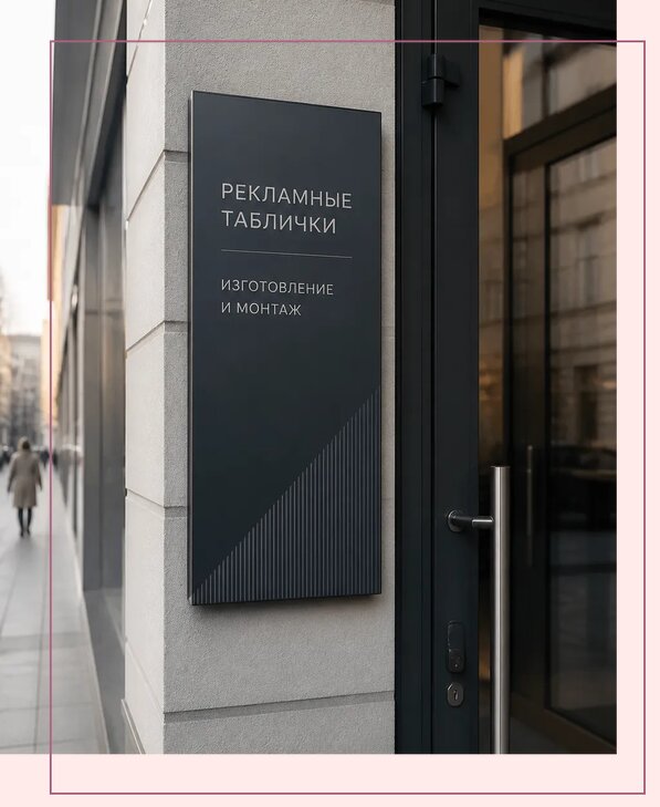 Рекламные таблички в Кронштадте по цене от 4695 р. | Аванза-Крн